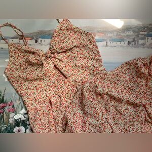 City Studio Ditsy Floral Pink Midi Summer Dress Dainty Feminine